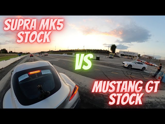 Drag race Mustang GT 460hp VS Supra MK5 382hp