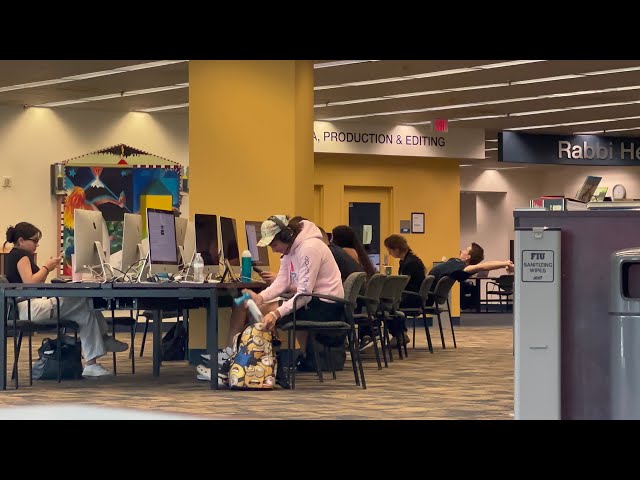 Blowing Airhorn at FIU Library!!