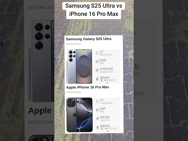 Galaxy s25 ultra Vs IPhone 16 pro max #s25ultra #iphone16promax