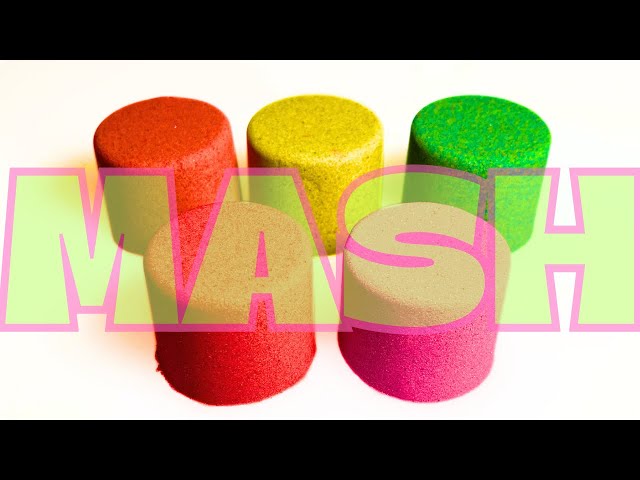 ASMR MASHing Colorful Kinetic Sand