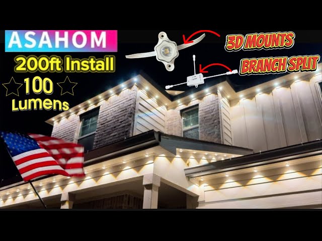 Asahom Permanent Lights Pro-200ft Install #asahom #diy #fyp #permanentlights