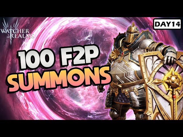 100 Summons! + 2 New 6 Stars & Event Shop Review! ⁂ DAY 14 F2P ⁂ Watcher of Realms