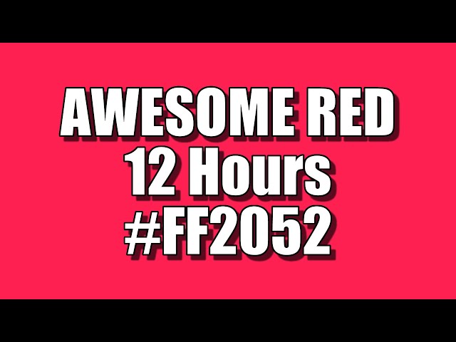 BLANK SCREEN OF PURE AWESOME RED COLOR FOR 12 HOURS – FULL HD – 1920x1080 – HEX # FF2052