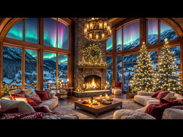 Relaxing Christmas 2025 🎄 Chill Piano Music with Cozy Fireplace Crackling Sounds ❄️