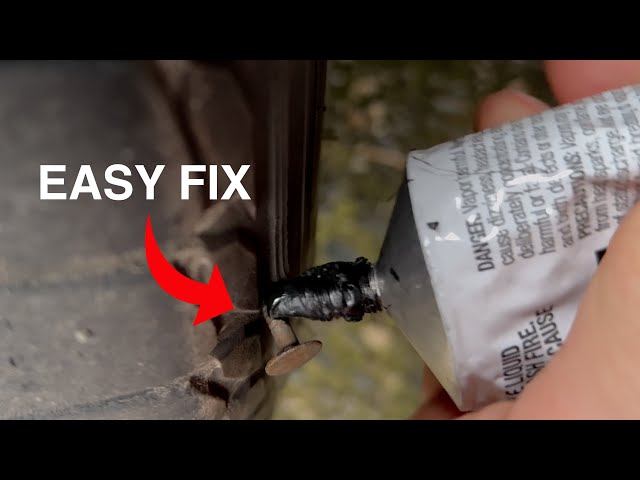 Nail in the side of the tire Easy Temporary Fix