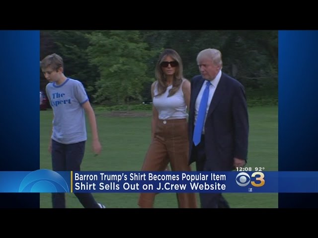 President Trump Son's Shirt Becomes Popular Item