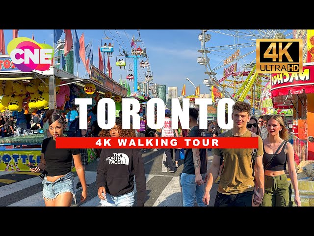 🇨🇦 Toronto Walking Tour 🎡 Canadian National Exhibition 🌭✨ Day & Night Walk  [ 4K HDR - 60fps ]