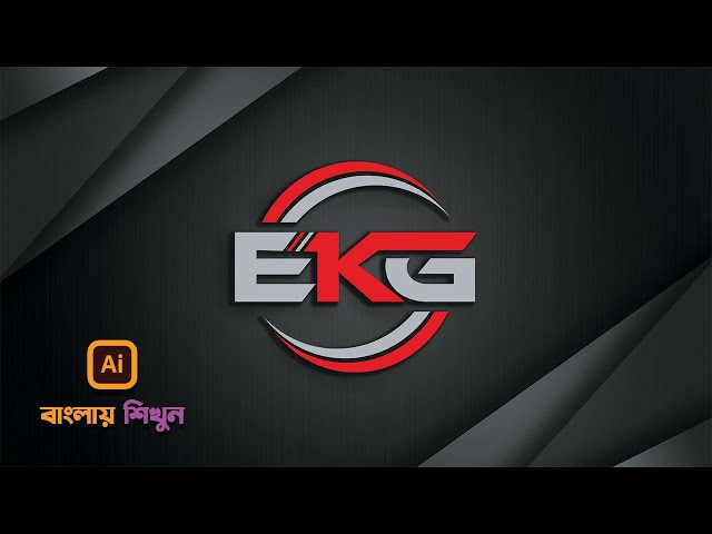 EKG Logo Design || How to make 3D logo Design in illustrator Tutorial Bangla