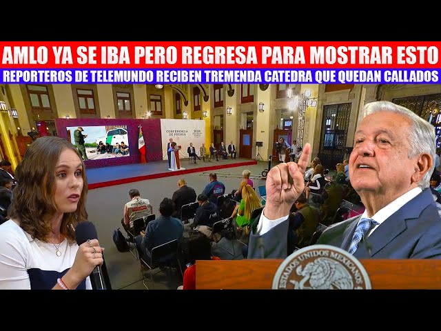 Gringos envían reporteros a la mañanera para confrontar al Presidente,AMLO les da tremenda catedra