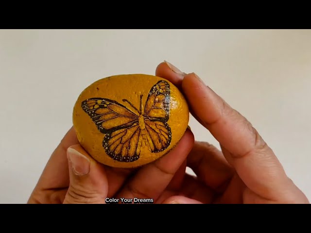 EASY Rock Painting | Decoupage on rocks tutorial @Color_your_dreams #acrylicart #decoupageart