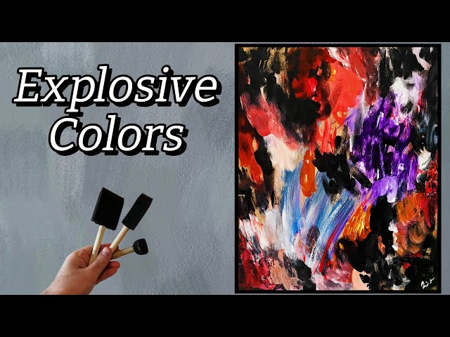 Explosive Colors in Abstract Art | Acrylic Painting Inspiration