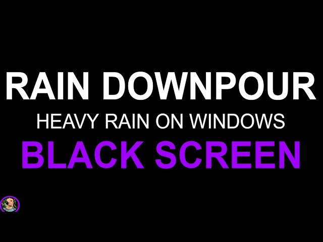 Fall Asleep Instantly, Night Rain Downpour, Heavy Rain On Window Glass, Relaxing Rain On Windows