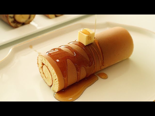 🥞 A new idea for making pancakes! Making a roll pancake like a roll cake (no oven) 🥞