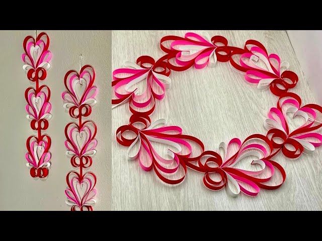 DIY Valentine’s Day decorations | DIY Herat hangings | Paper Decoration ideas for Valentine's Day