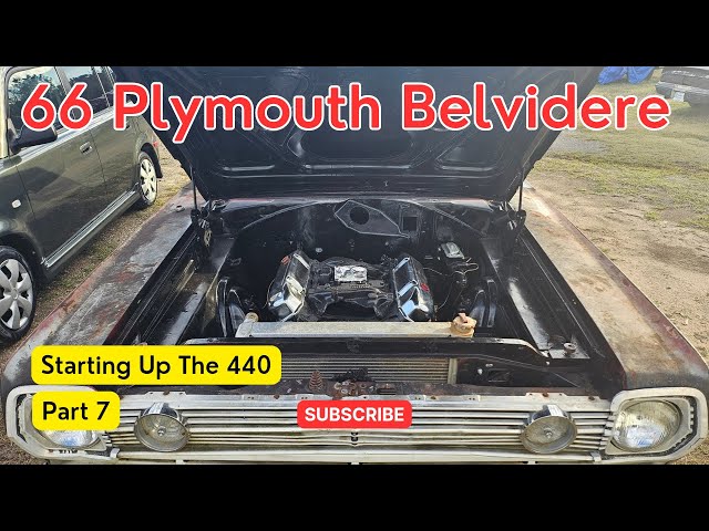 1966 Plymouth Belvidere pt 7   Starting up the 440