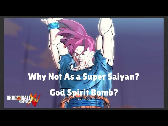 Why Goku couldn't use the spirit bomb as a Super Saiyan and why he might be able to as a SSB