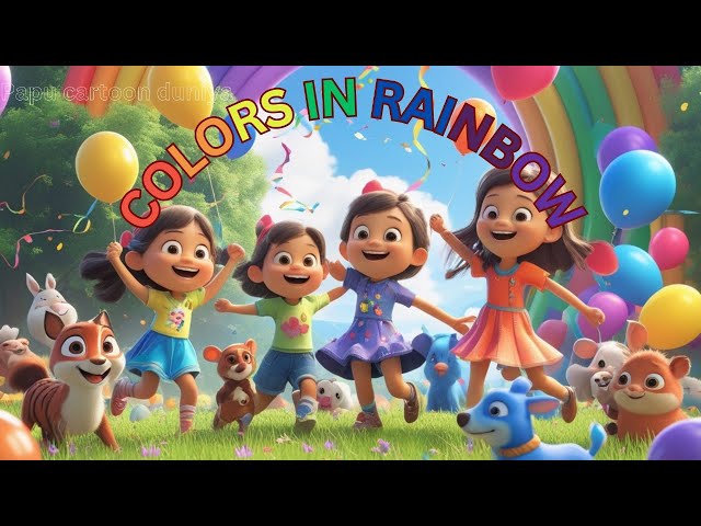 Color in Rainbow Rhyme🌈🌈! Fun with kids dance and rhyme ! Taking care Baby + learning about 7 color