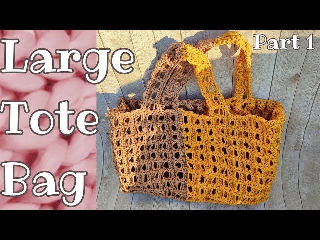 Crochet One Piece Tote Bag | Market/Beach Bag - Part 1