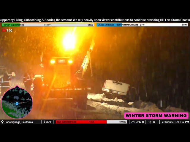 🔴 SNOW STORM IN CALIFORNIA - LIVE STORM CHASERS