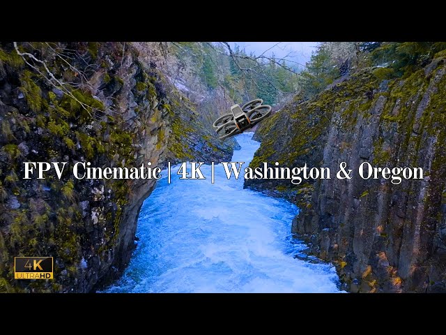 Cinematic FPV 4K Drone Trailer of Washington & Oregon (Snowy Mountain Forests, Rivers, Bridges)