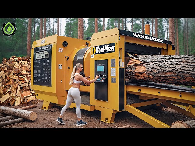 Fastest Biggest Firewood Processing Machine | Dangerous Big Chainsaw Cutting Tree machines #33