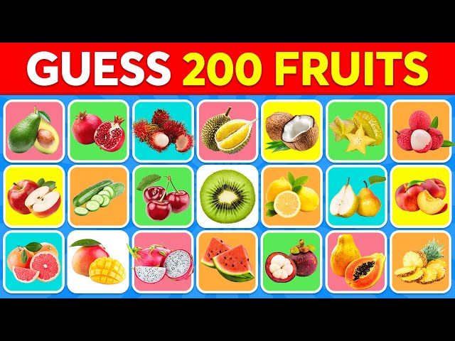 Guess the Fruit in 3 Seconds 🍎✅🍌 200 Different Types of Fruit | Monkey Quiz