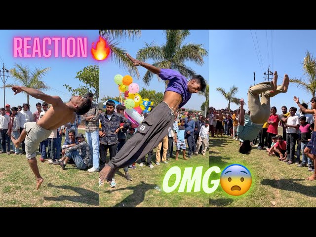 OMG😨 PUBLIC REACTION || DOUBLE BACKFLIP IN PUBLIC 🔥|| AFTER LONG TIME🤕