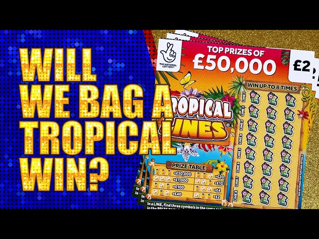 Will we bag a tropical win on the ’Tropical Lines’ scratch card? 🧳🏝️💰 It's the Scratchcard Gameshow!