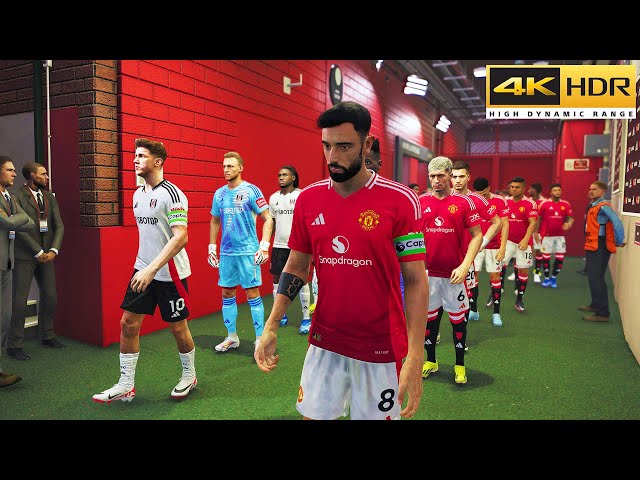 PES 2025 | Manchester United vs Fulham | PREMIER LEAGUE A.I. PREDICTION @ 4K 60FPS HDR