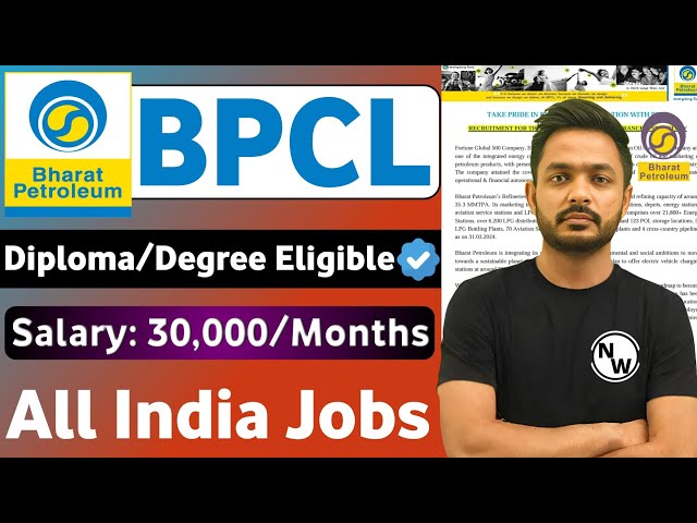 BPCL Recruitment 2025 | Diploma/Degree | BPCL Vacancy 2025 | BPCL Job Notification 2025 | PSU Jobs