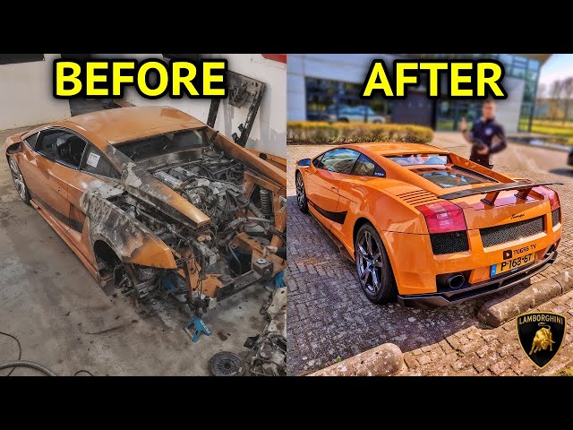 REBUILDING A ABANDONED BURNT LAMBORGHINI IN 10 MIN! | EXTREME RESTORATION