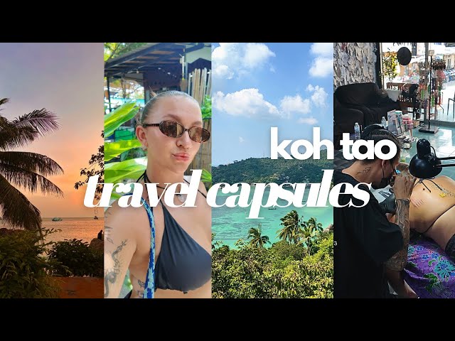 KOH TAO VLOG!! | beaches, food spots & getting bamboo tattoos! thailand | travel capsules