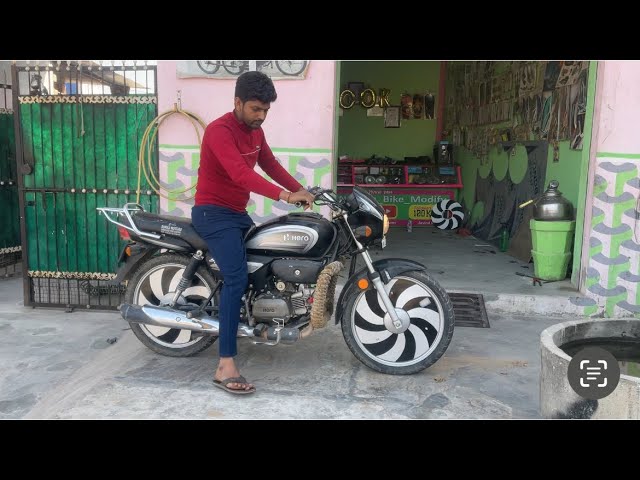 My bike modify shop today 2021 model splendor bike rim plate install best new design and bike vosing