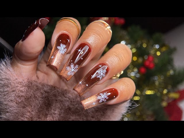 Fancy Snowflake Nail Design for 2022 Christmas - SAVE THIS TUTORIAL NOW