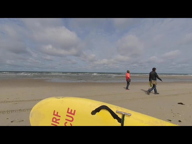 180° 3D 5,7K VR Paal 9 Texel Netherlands Beach in the Morning Natures Sound & Music Insta360 EVO