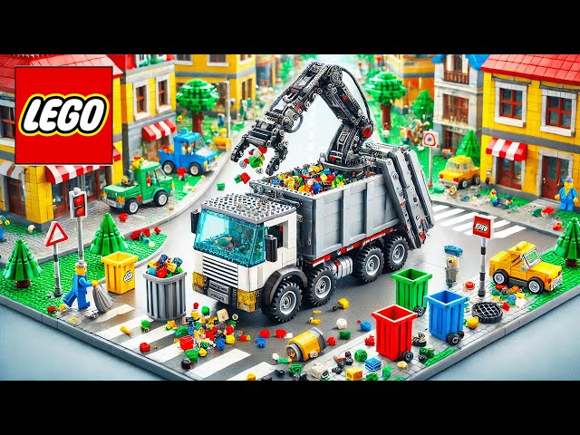 LEGO Garbage Truck with Working Lift Arm 🗑️ Lego Auto Tech