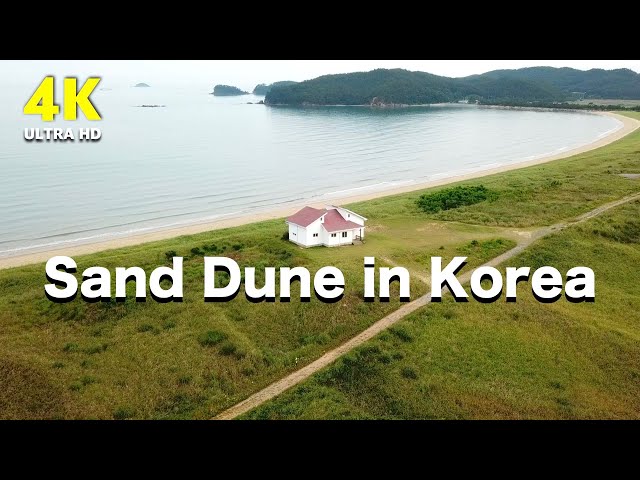 4K Drone Footage | Beautiful Sand Dune in  Korea | Relaxing Video & Music