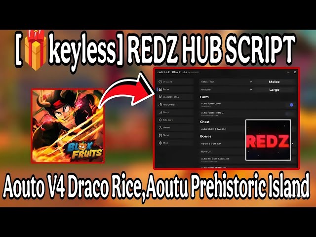 Roblox Blox Fruits Script REDZ *PASTEBIN 2025 NO KEY*