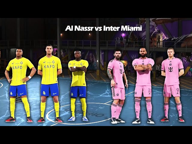 FC 24: Ronaldo, Mbappe, ViniJr vs Messi, Neymar, Haaland | Al Nassr vs Inter Miami | Football Skills