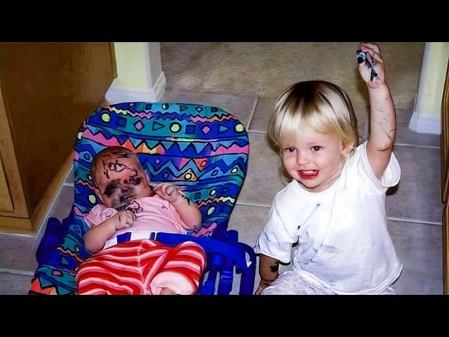 Funny Baby And Sibling Moments: Double Troublemaker | Baby Bros