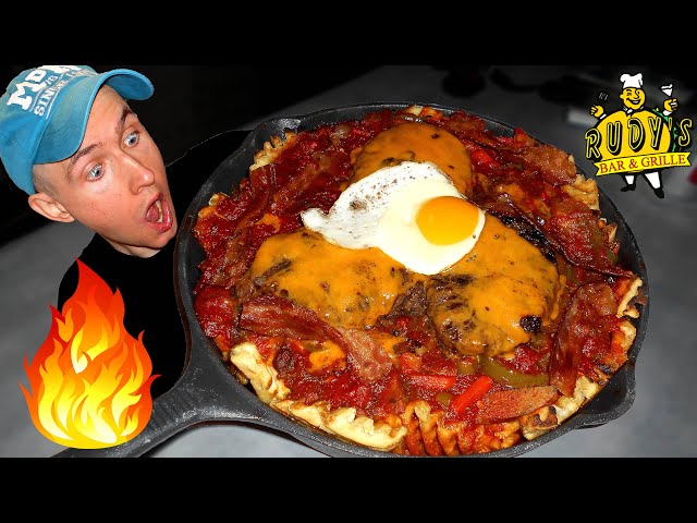 5lb Skillet Burger Challenge in Chicago (HOT & SPICY!!) | My First Ever Challenge in the USA!