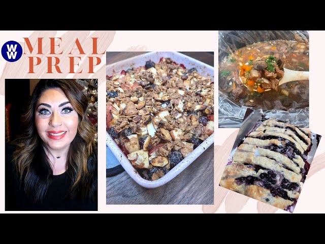 WW MEAL PREP FOR WEIGHT LOSS - BLUEBERRY SWEET ROLLS - BEEF & BARLEY SOUP - WEIGHT WATCHERS!