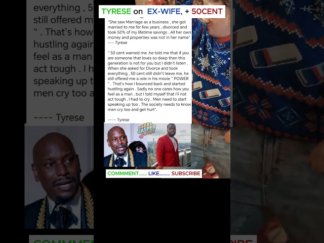 THE STRANGEST THING TYRESE SAID ABOUT HIS EX WIFE and 50 CENT