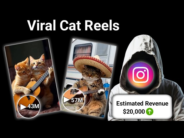 How To Create Viral Cat Reels To Earn $20,000 Using Free AI Tools