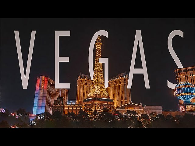 LAS VEGAS in 360 VR - At night from the top of the Eiffel Tower