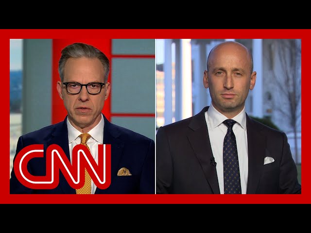 ‘There is confusion’: Jake Tapper pushes Stephen Miller to explain order to freeze federal aid