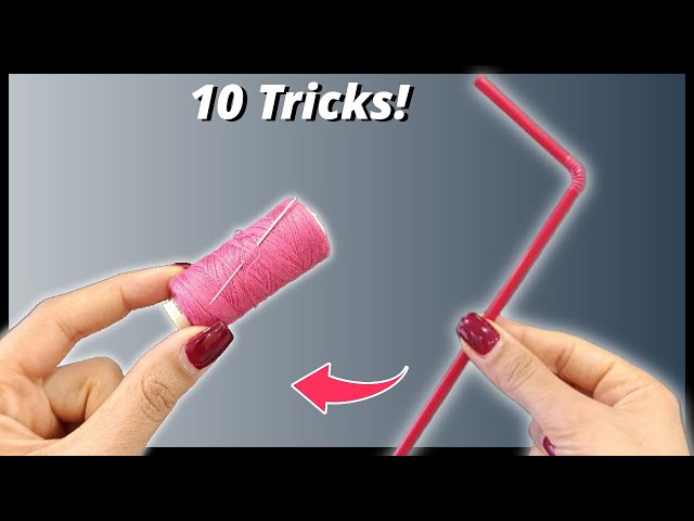 10 Simple and practical ways to Thread a Needle that doesn't cost a Penny!!😮