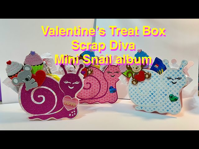 Valentine’s Treat Box Scrap Diva Mini Snail Album Die @ScrapDiva29