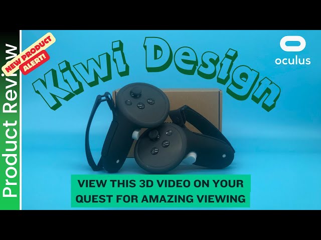 Kiwi Design Knuckle Grips Cover with Battery Opening for Quest 3 in 3D