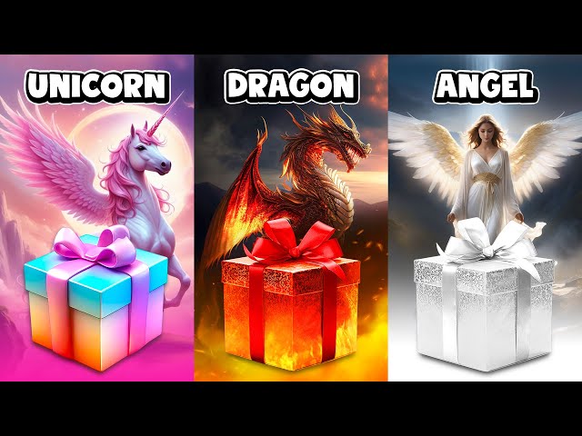 Choose Your Gift! 🎁 Unicorn, Dragon or Angel 🦄🌈🐲👼